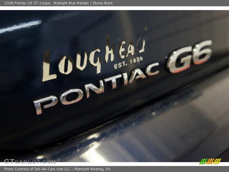 Midnight Blue Metallic / Ebony Black 2008 Pontiac G6 GT Coupe