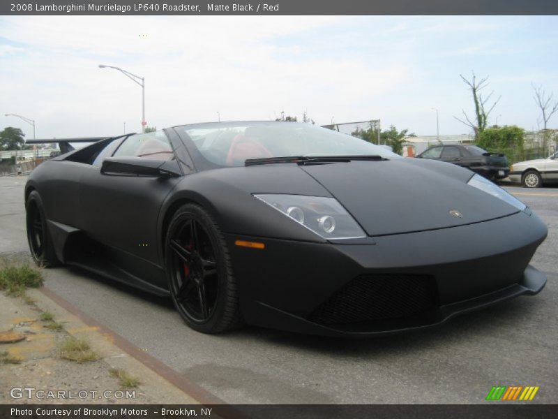 Matte Black / Red 2008 Lamborghini Murcielago LP640 Roadster