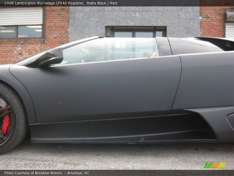 Matte Black / Red 2008 Lamborghini Murcielago LP640 Roadster