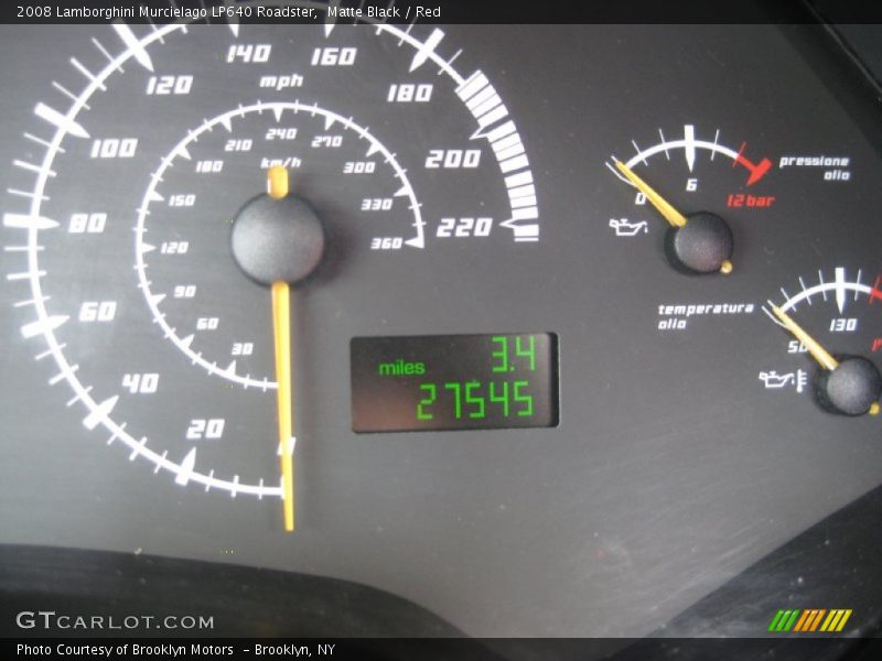 Matte Black / Red 2008 Lamborghini Murcielago LP640 Roadster