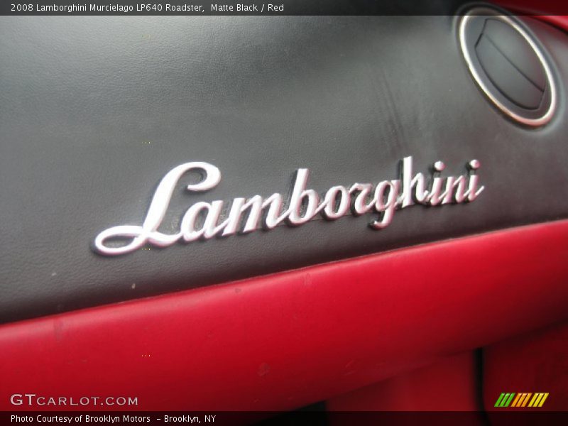 Matte Black / Red 2008 Lamborghini Murcielago LP640 Roadster