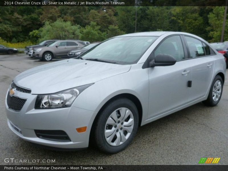 Silver Ice Metallic / Jet Black/Medium Titanium 2014 Chevrolet Cruze LS