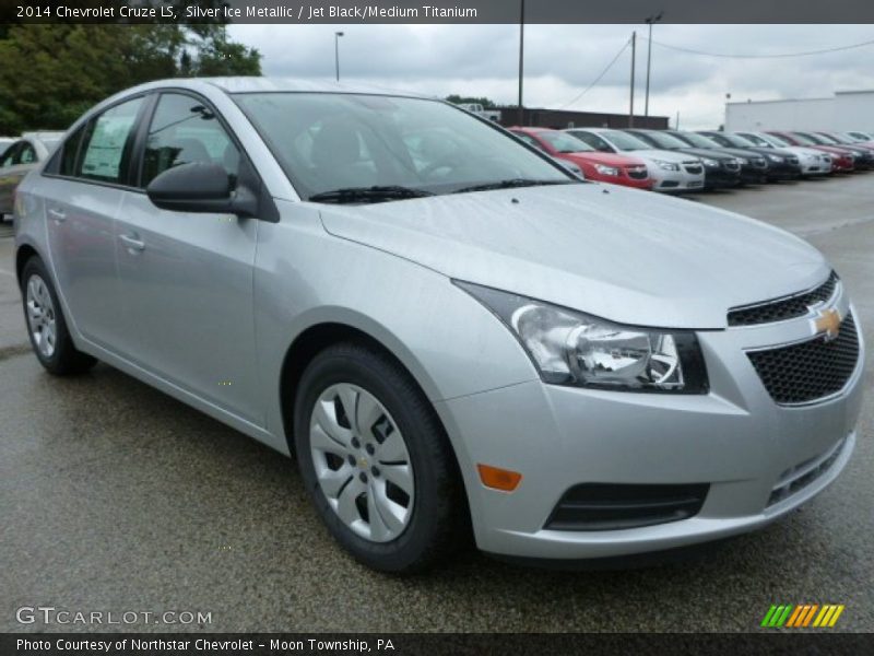 Silver Ice Metallic / Jet Black/Medium Titanium 2014 Chevrolet Cruze LS
