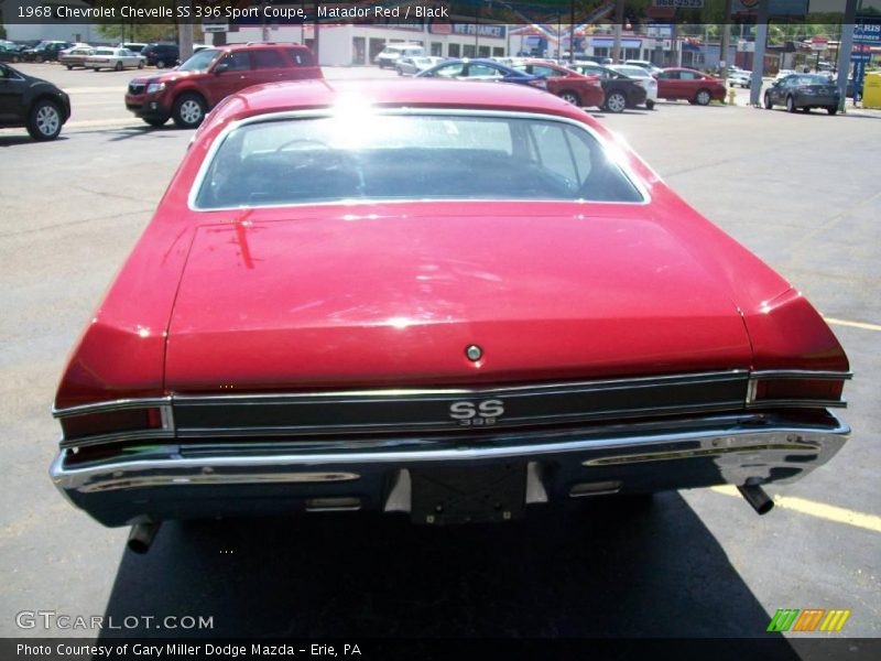 Matador Red / Black 1968 Chevrolet Chevelle SS 396 Sport Coupe