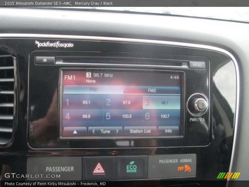 Mercury Gray / Black 2015 Mitsubishi Outlander SE S-AWC