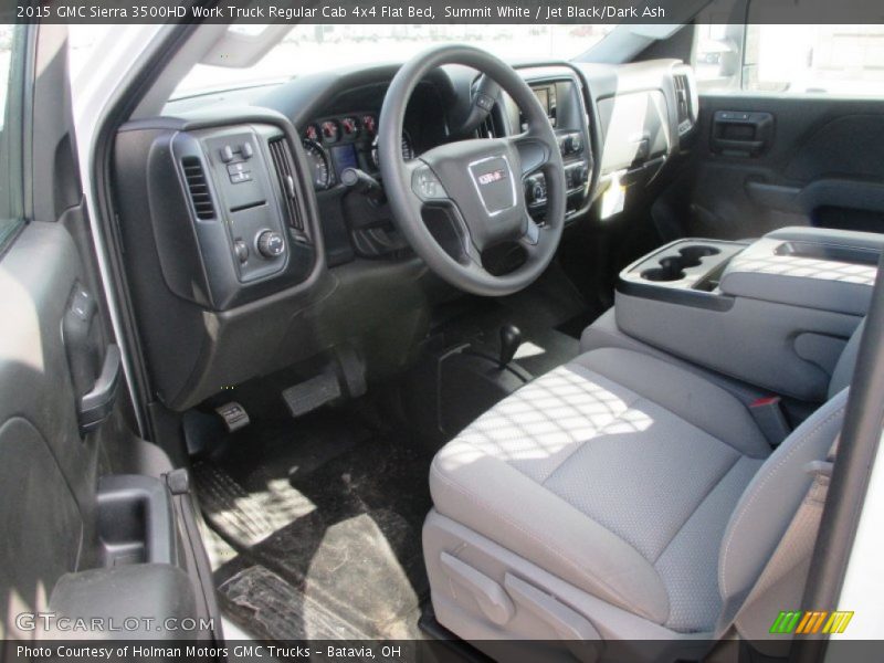 Summit White / Jet Black/Dark Ash 2015 GMC Sierra 3500HD Work Truck Regular Cab 4x4 Flat Bed