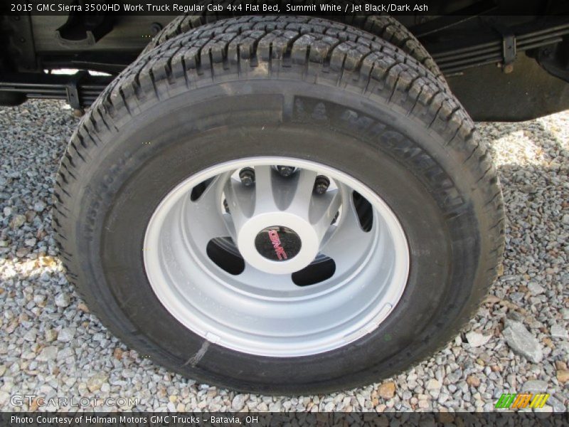 Summit White / Jet Black/Dark Ash 2015 GMC Sierra 3500HD Work Truck Regular Cab 4x4 Flat Bed
