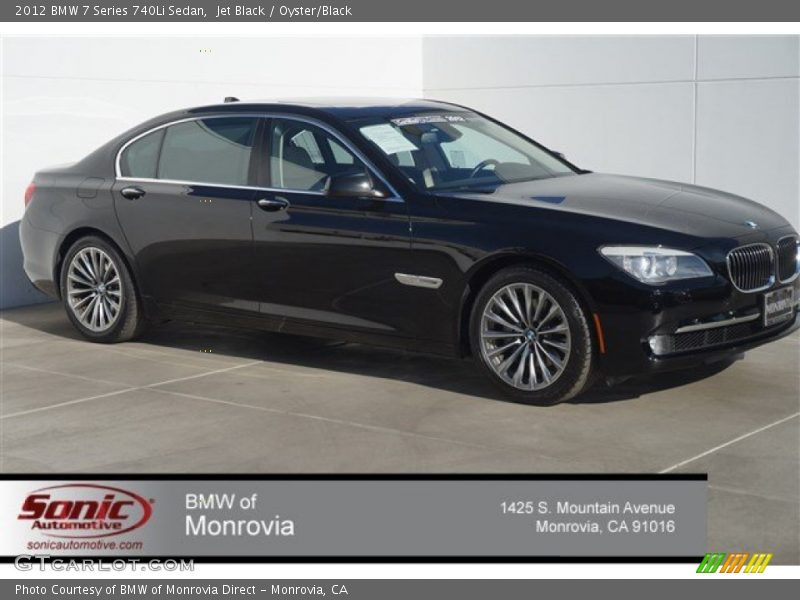 Jet Black / Oyster/Black 2012 BMW 7 Series 740Li Sedan