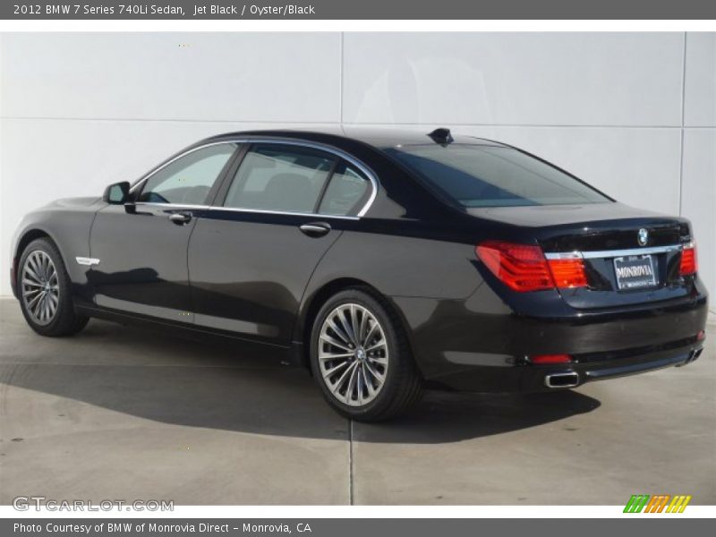 Jet Black / Oyster/Black 2012 BMW 7 Series 740Li Sedan