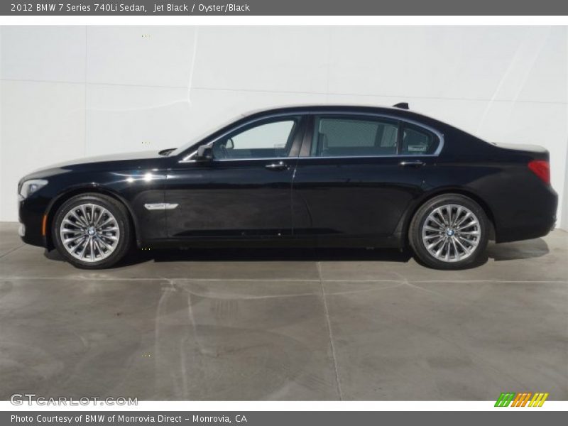 Jet Black / Oyster/Black 2012 BMW 7 Series 740Li Sedan