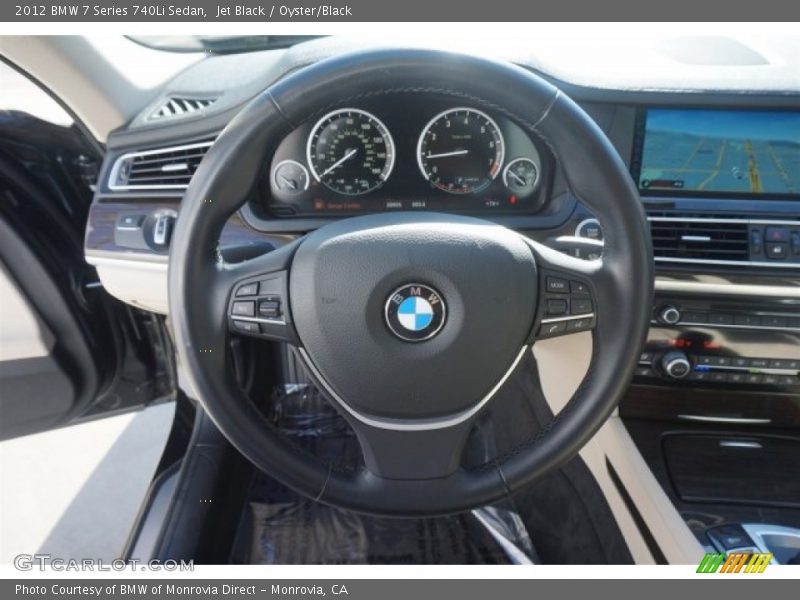 Jet Black / Oyster/Black 2012 BMW 7 Series 740Li Sedan