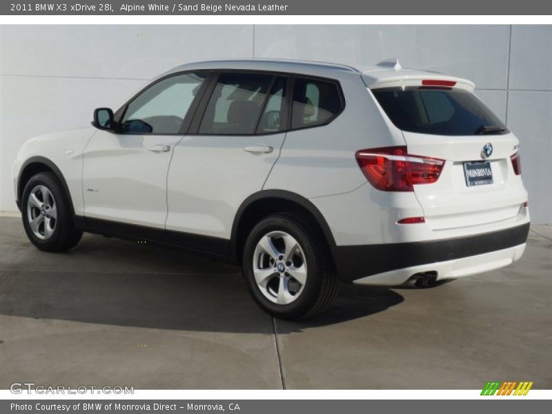 Alpine White / Sand Beige Nevada Leather 2011 BMW X3 xDrive 28i