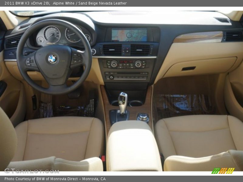 Alpine White / Sand Beige Nevada Leather 2011 BMW X3 xDrive 28i