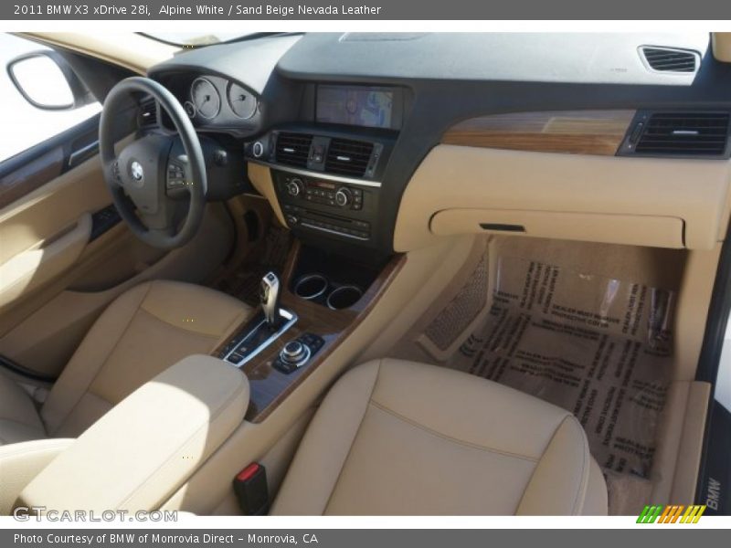 Alpine White / Sand Beige Nevada Leather 2011 BMW X3 xDrive 28i