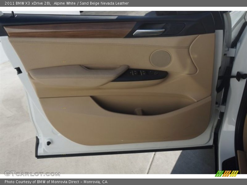 Alpine White / Sand Beige Nevada Leather 2011 BMW X3 xDrive 28i