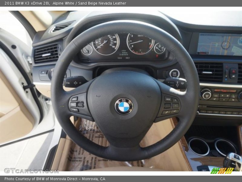 Alpine White / Sand Beige Nevada Leather 2011 BMW X3 xDrive 28i
