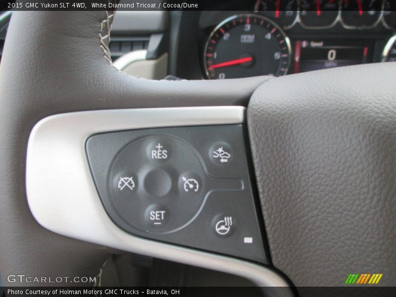 White Diamond Tricoat / Cocoa/Dune 2015 GMC Yukon SLT 4WD