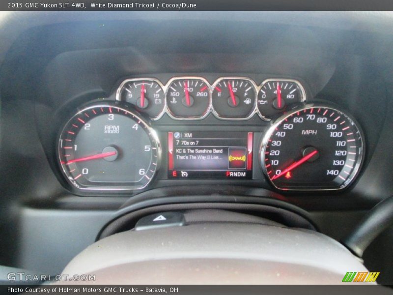 White Diamond Tricoat / Cocoa/Dune 2015 GMC Yukon SLT 4WD