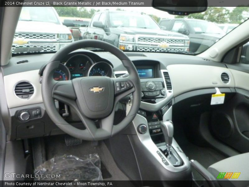 Black Granite Metallic / Jet Black/Medium Titanium 2014 Chevrolet Cruze LS