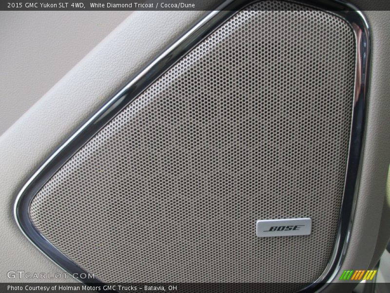 White Diamond Tricoat / Cocoa/Dune 2015 GMC Yukon SLT 4WD
