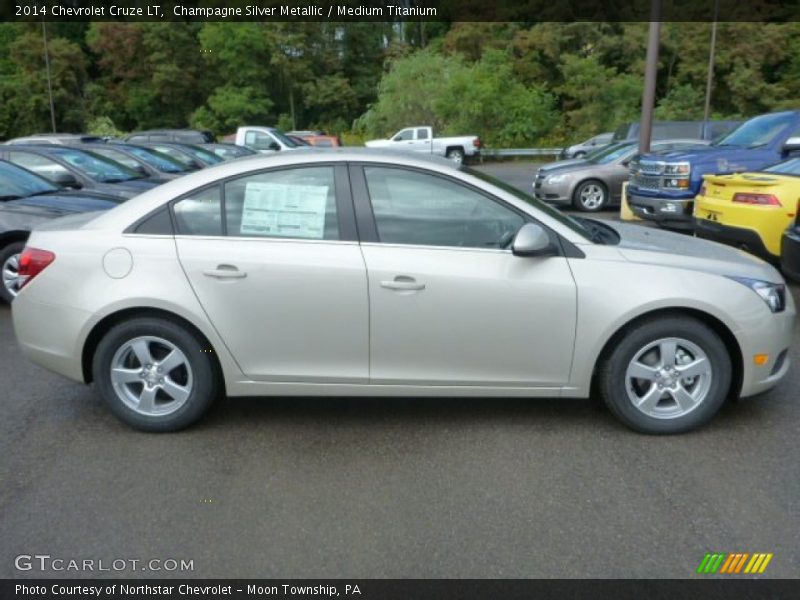 Champagne Silver Metallic / Medium Titanium 2014 Chevrolet Cruze LT