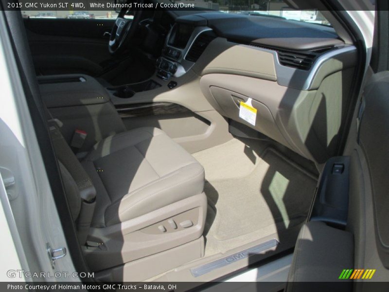 White Diamond Tricoat / Cocoa/Dune 2015 GMC Yukon SLT 4WD