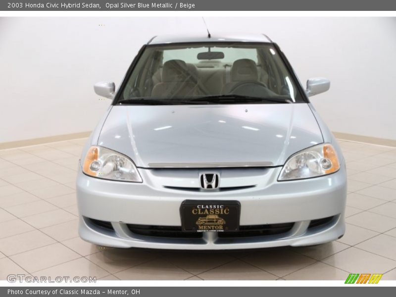 Opal Silver Blue Metallic / Beige 2003 Honda Civic Hybrid Sedan