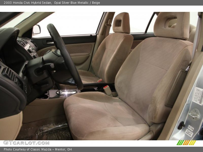 Opal Silver Blue Metallic / Beige 2003 Honda Civic Hybrid Sedan