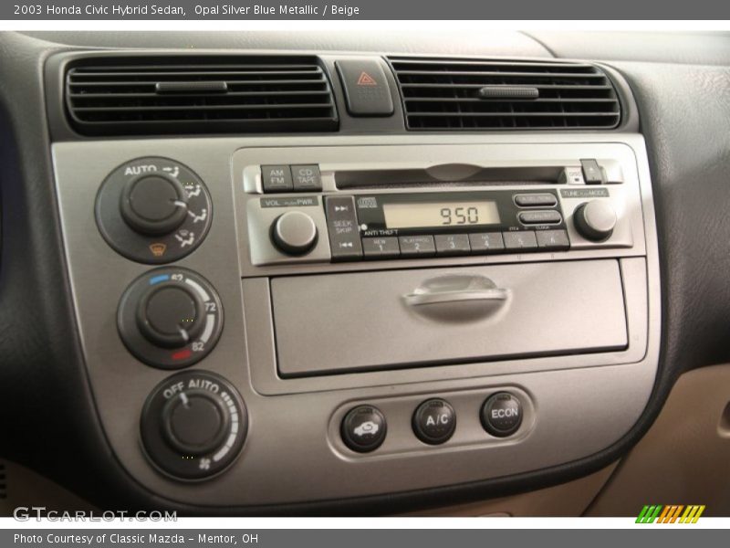 Opal Silver Blue Metallic / Beige 2003 Honda Civic Hybrid Sedan