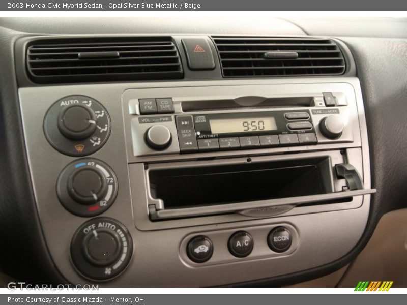 Opal Silver Blue Metallic / Beige 2003 Honda Civic Hybrid Sedan