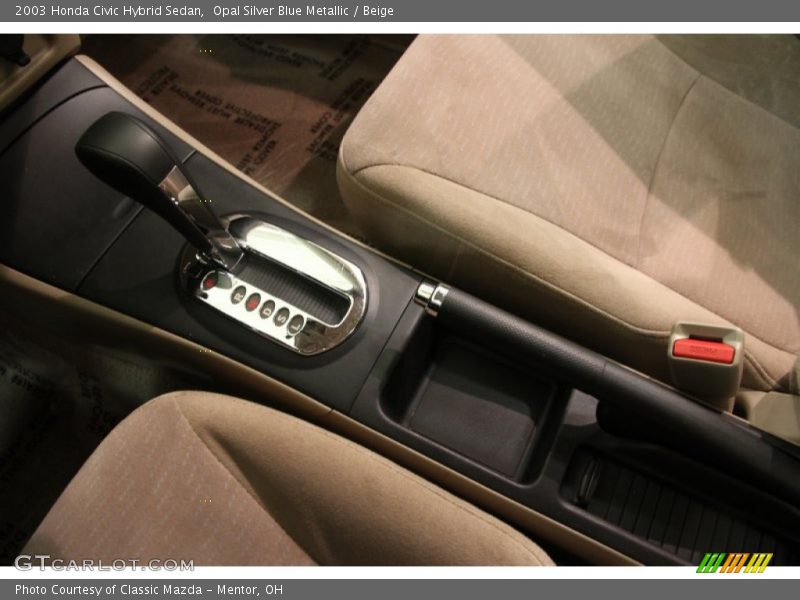 Opal Silver Blue Metallic / Beige 2003 Honda Civic Hybrid Sedan