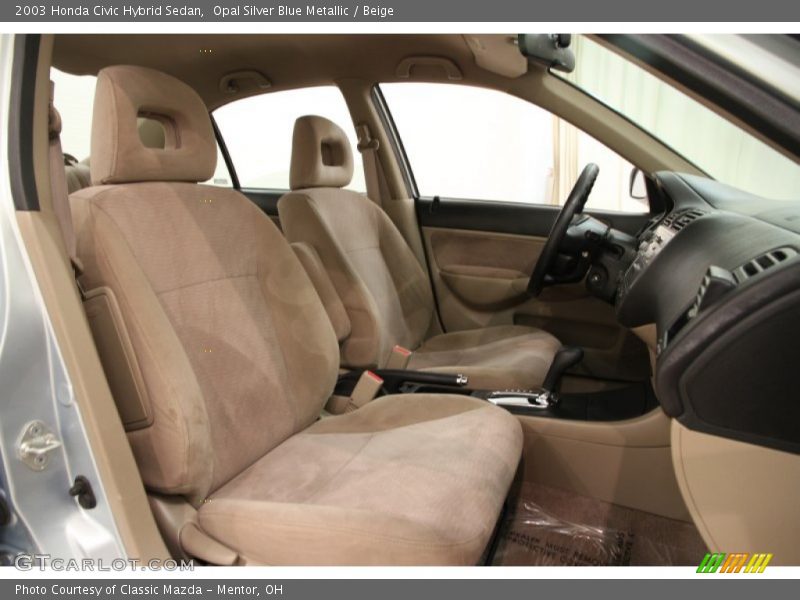 Opal Silver Blue Metallic / Beige 2003 Honda Civic Hybrid Sedan