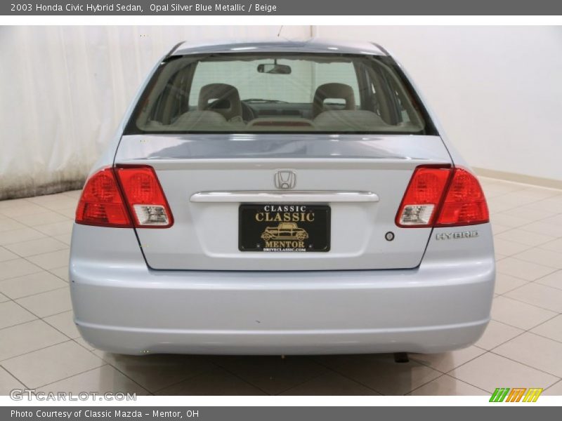 Opal Silver Blue Metallic / Beige 2003 Honda Civic Hybrid Sedan