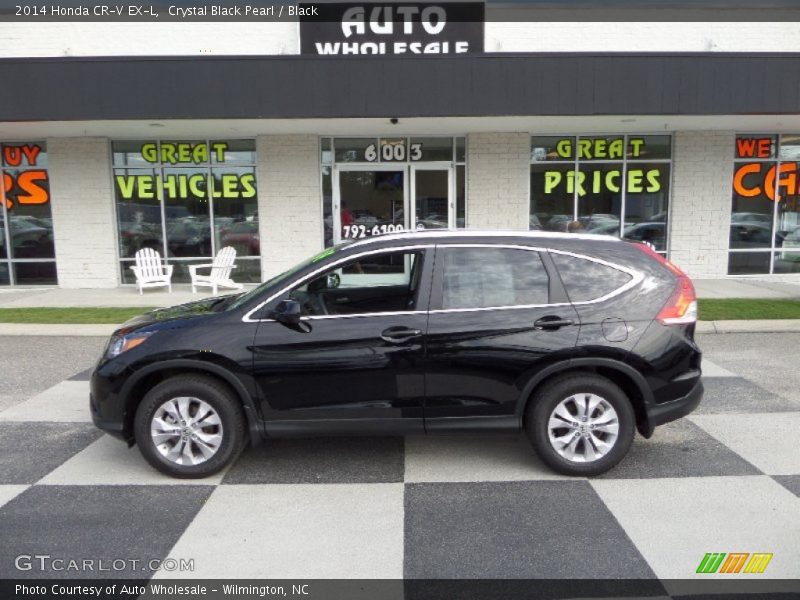 Crystal Black Pearl / Black 2014 Honda CR-V EX-L