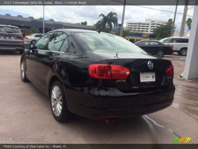 Black / Cornsilk Beige 2012 Volkswagen Jetta SEL Sedan