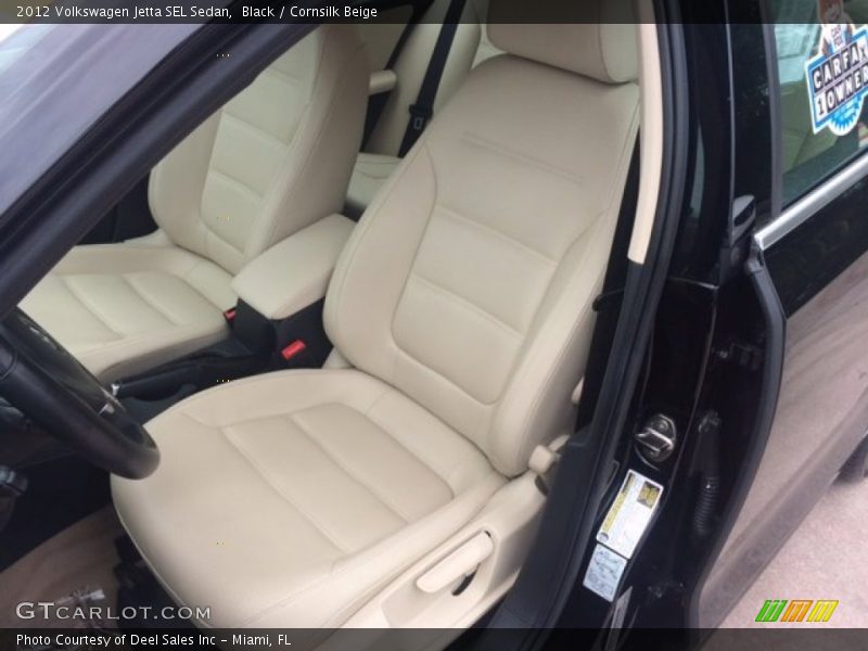 Black / Cornsilk Beige 2012 Volkswagen Jetta SEL Sedan