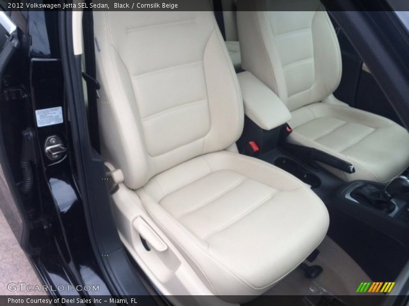 Black / Cornsilk Beige 2012 Volkswagen Jetta SEL Sedan