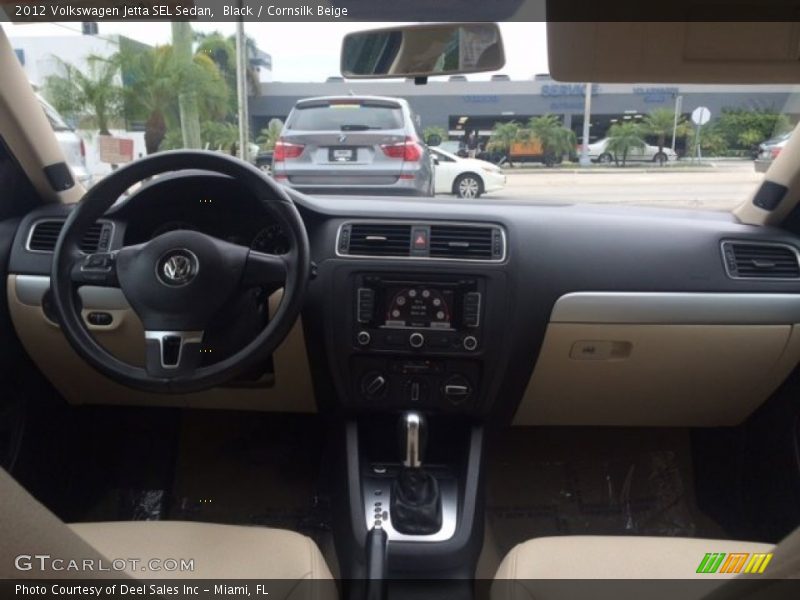 Black / Cornsilk Beige 2012 Volkswagen Jetta SEL Sedan