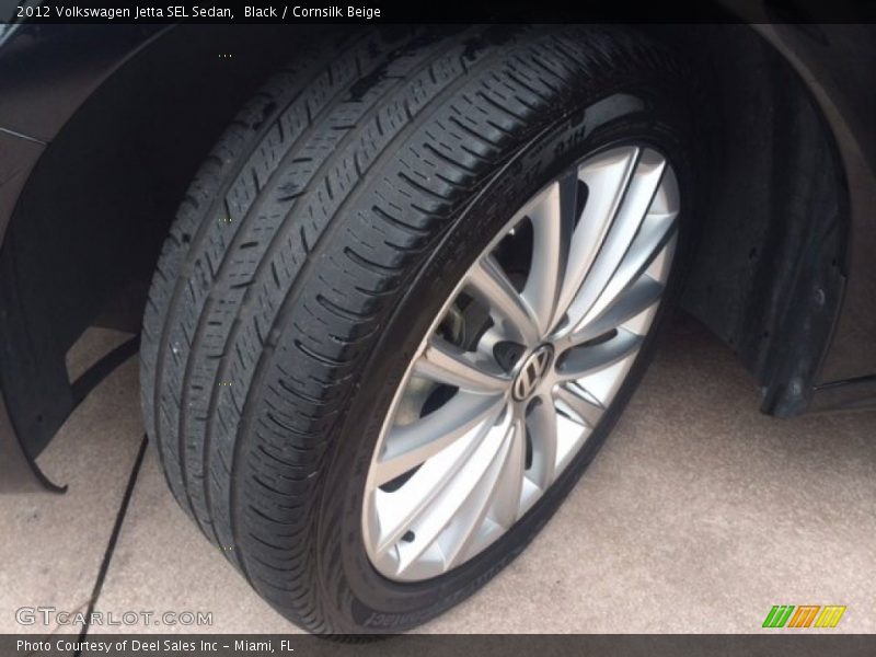Black / Cornsilk Beige 2012 Volkswagen Jetta SEL Sedan