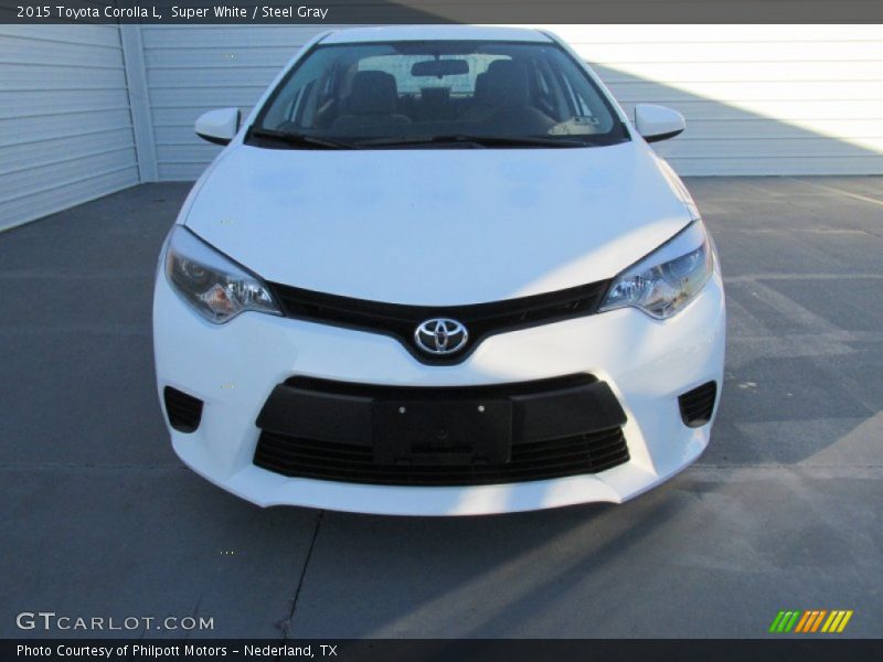 Super White / Steel Gray 2015 Toyota Corolla L