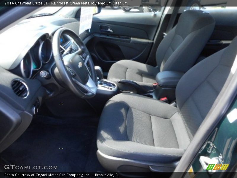 Rainforest Green Metallic / Medium Titanium 2014 Chevrolet Cruze LT