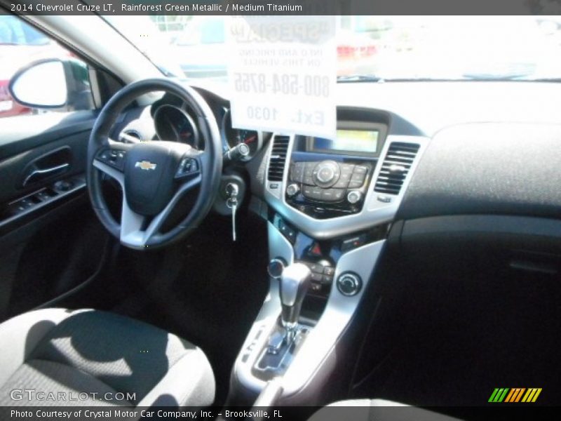 Rainforest Green Metallic / Medium Titanium 2014 Chevrolet Cruze LT