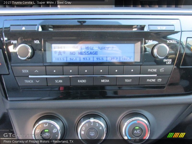 Audio System of 2015 Corolla L