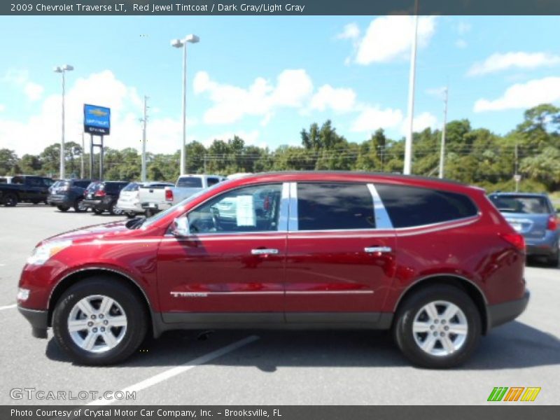 Red Jewel Tintcoat / Dark Gray/Light Gray 2009 Chevrolet Traverse LT