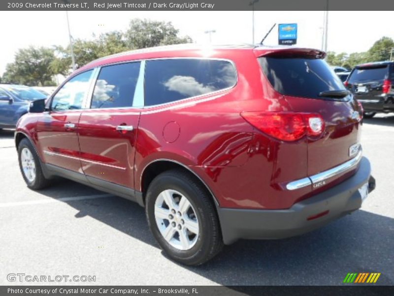 Red Jewel Tintcoat / Dark Gray/Light Gray 2009 Chevrolet Traverse LT