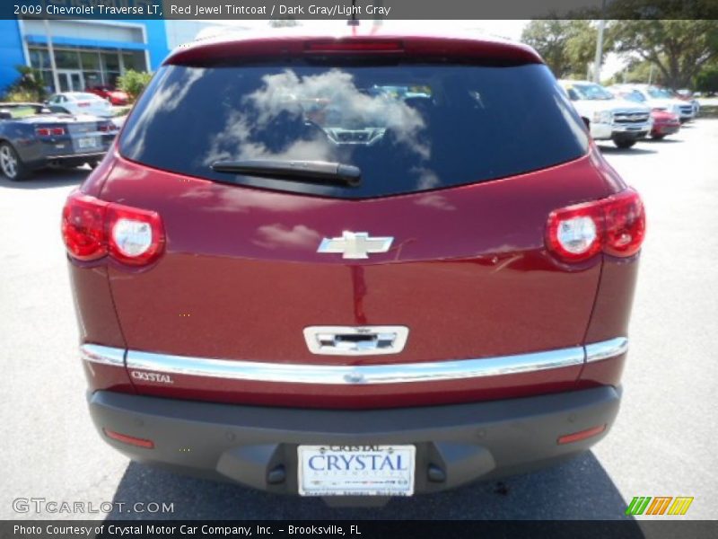 Red Jewel Tintcoat / Dark Gray/Light Gray 2009 Chevrolet Traverse LT