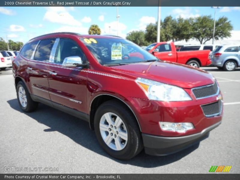 Red Jewel Tintcoat / Dark Gray/Light Gray 2009 Chevrolet Traverse LT