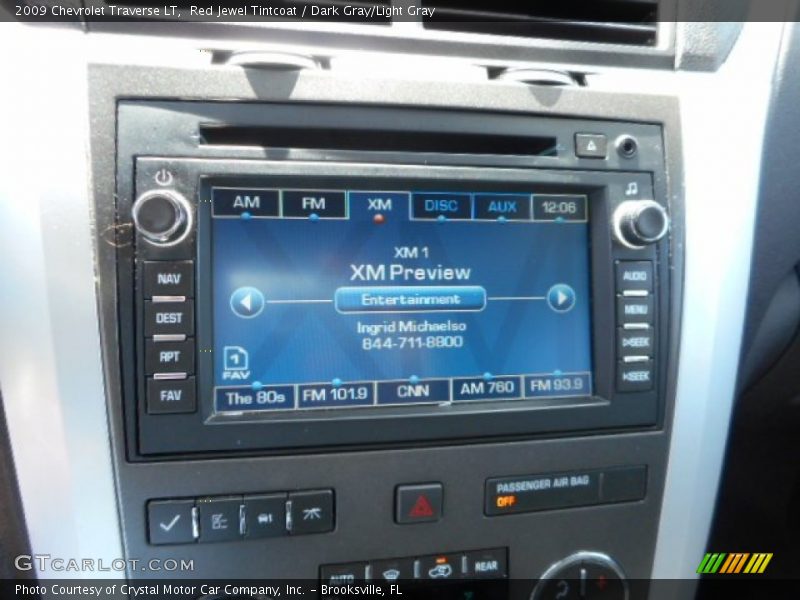 Red Jewel Tintcoat / Dark Gray/Light Gray 2009 Chevrolet Traverse LT