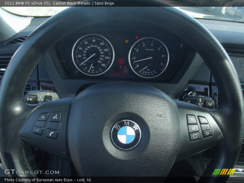 Carbon Black Metallic / Sand Beige 2011 BMW X5 xDrive 35i
