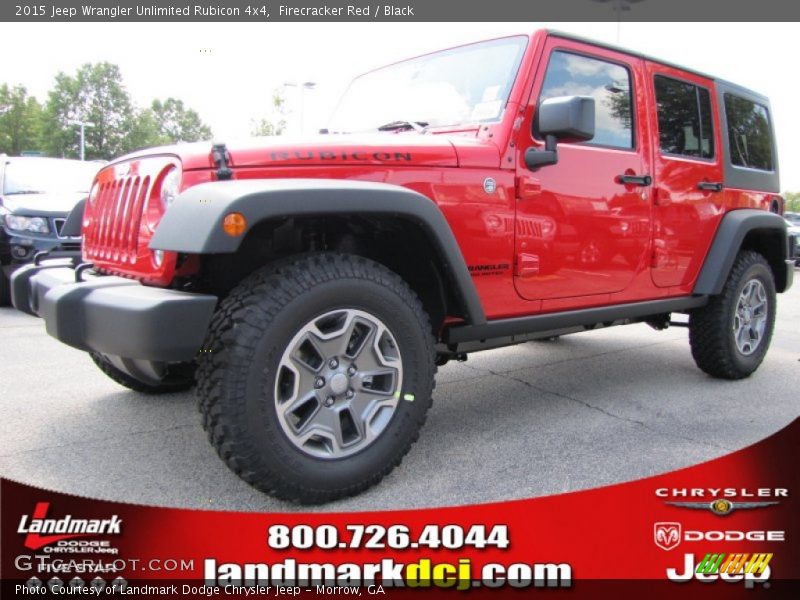 Firecracker Red / Black 2015 Jeep Wrangler Unlimited Rubicon 4x4